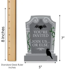 Big Dot Of Happiness Creepy Cemetery - Shaped Fill-In Invitations - Spooky Halloween Tombstone Party Invitation Cards With Envelopes - Set Of 12 -Party Planers Store GUEST 99bf79c8 cd31 48c8 b744 9b73a14adcdd