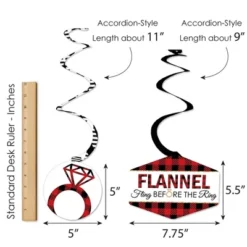 Big Dot Of Happiness Flannel Fling Before The Ring - Buffalo Plaid Bachelorette Party Hanging Decor - Party Decoration Swirls - Set Of 40 -Party Planers Store GUEST 99d8c100 a4c8 4c6a a180 b3e4701a7c2e
