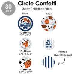 Big Dot Of Happiness Go, Fight, Win - Sports - Baby Shower Or Birthday Party Supplies Decoration Kit - Decor Galore Party Pack - 51 Pieces -Party Planers Store GUEST 9a191488 5921 4002 aad1 424a75067cc5