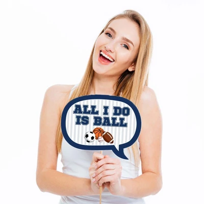 Big Dot Of Happiness Go, Fight, Win - Sports - Baby Shower Or Birthday Party Photo Booth Props Kit - 20 Count 4 Big Dot Of Happiness Go, Fight, Win - Sports - Baby Shower Or Birthday Party Photo Booth Props Kit - 20 Count - Image 2