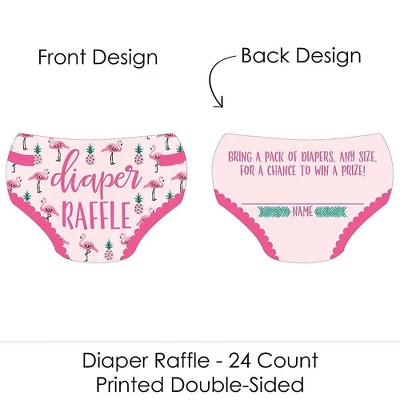 Big Dot Of Happiness Pink Flamingo - Party Like A Pineapple - Diaper Shaped Raffle Ticket Inserts - Summer Baby Shower Diaper Raffle Game - Set Of 24 3 Big Dot Of Happiness Pink Flamingo - Party Like A Pineapple - Diaper Shaped Raffle Ticket Inserts - Summer Baby Shower Diaper Raffle Game - Set Of 24