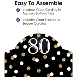 Big Dot Of Happiness Adult 80th Birthday - Gold - Birthday Party Vertical Photo Garland 35 Pieces -Party Planers Store GUEST 9a97ce76 a7f9 4ddc a178 467f8a4dc014