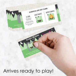 Big Dot Of Happiness Let's Go Glamping - Camp Glamp Party Or Birthday Party Game Scratch Off Cards - 22 Count