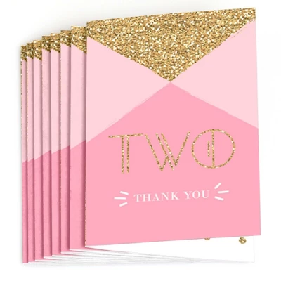 Big Dot Of Happiness Two Much Fun - Girl - 2nd Birthday Party Thank You Cards (8 Count) 3 Big Dot Of Happiness Two Much Fun - Girl - 2nd Birthday Party Thank You Cards (8 Count)