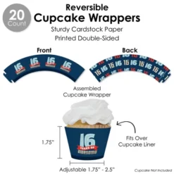 Big Dot Of Happiness Boy 16th Birthday - Sweet Sixteen Birthday Party Favors And Cupcake Kit - Fabulous Favor Party Pack - 100 Pieces -Party Planers Store GUEST 9b2c6005 3c0a 4d26 b250 e0b7262104c5