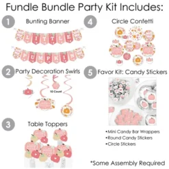 Big Dot Of Happiness Girl Little Pumpkin - Fall Birthday Party Or Baby Shower Supplies - Banner Decoration Kit - Fundle Bundle