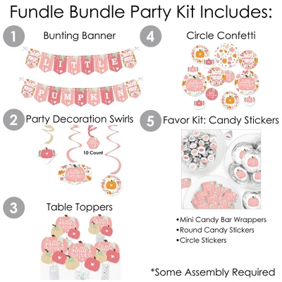 Big Dot Of Happiness Girl Little Pumpkin - Fall Birthday Party Or Baby Shower Supplies - Banner Decoration Kit - Fundle Bundle 3 Big Dot Of Happiness Girl Little Pumpkin - Fall Birthday Party Or Baby Shower Supplies - Banner Decoration Kit - Fundle Bundle