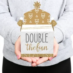 Big Dot Of Happiness It's Twins - Treat Box Party Favors - Gold Twins Baby Shower Goodie Gable Boxes - Set Of 12 -Party Planers Store GUEST 9bd3109a 878e 4ae8 91a7 80fde6f9c051