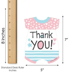 Big Dot Of Happiness Baby Gender Reveal - Shaped Thank You Cards - Team Boy Or Girl Party Thank You Note Cards With Envelopes - Set Of 12 -Party Planers Store GUEST 9d4d613e db29 4c80 bb2b a04067bb4867