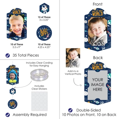 Big Dot Of Happiness Blast Off To Outer Space - Rocket Ship Baby Shower Or Birthday Party Vertical Photo Garland 35 Pieces 4 Big Dot Of Happiness Blast Off To Outer Space - Rocket Ship Baby Shower Or Birthday Party Vertical Photo Garland 35 Pieces - Image 2