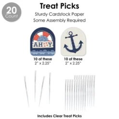 Big Dot Of Happiness Ahoy - Nautical - Baby Shower Or Birthday Party Favors And Cupcake Kit - Fabulous Favor Party Pack - 100 Pieces -Party Planers Store GUEST 9db5f63d 1b9c 4ba1 a145 13c8badd985f