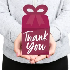 Big Dot Of Happiness Burgundy Elegantly Simple - Square Favor Gift Boxes - Guest Party Favors Bow Boxes - Set Of 12 -Party Planers Store GUEST 9dd4b38f b986 49a8 b886 cae427ac633a