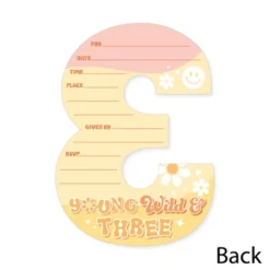 Big Dot Of Happiness Young, Wild And Three - Shaped Fill-In Invitations - Boho Hippie Third Birthday Party Invitation Cards With Envelopes - Set Of 12 -Party Planers Store GUEST 9e0ac787 1502 48f9 80da f8753f0d3595