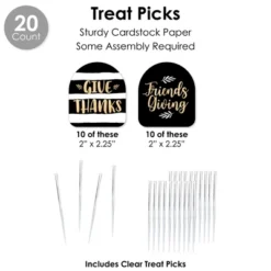 Big Dot Of Happiness Elegant Thankful For Friends - Friendsgiving Thanksgiving Party Favors And Cupcake Kit - Fabulous Favor Party Pack - 100 Pieces -Party Planers Store GUEST 9e22c471 0246 4785 a5ad 2944953ed3fa