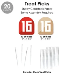 Big Dot Of Happiness Boy 16th Birthday - Sweet Sixteen Birthday Party Favors And Cupcake Kit - Fabulous Favor Party Pack - 100 Pieces -Party Planers Store GUEST 9e45c9fa 87e6 45a0 9684 2b2d8c4944ad