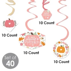 Big Dot Of Happiness Girl Little Pumpkin - Fall Birthday Party Or Baby Shower Hanging Decor - Party Decoration Swirls - Set Of 40 10 Big Dot Of Happiness Girl Little Pumpkin - Fall Birthday Party Or Baby Shower Hanging Decor - Party Decoration Swirls - Set Of 40 -Party Planers Store GUEST 9e678982 136b 4116 9705 a96b3fb543f4