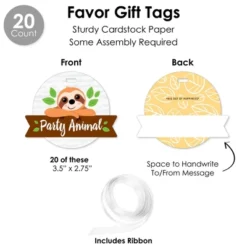 Big Dot Of Happiness Let’s Hang - Sloth - Baby Shower Or Birthday Party Favors And Cupcake Kit - Fabulous Favor Party Pack - 100 Pieces -Party Planers Store GUEST 9e76e521 02be 44e2 9b68 414f5f0c9109