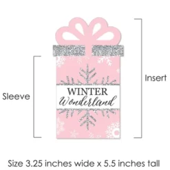 Big Dot Of Happiness Pink Winter Wonderland - Holiday Snowflake Party & Baby Shower Money And Gift Card Sleeves - Nifty Gifty Card Holders - Set Of 8 -Party Planers Store GUEST 9ebdc609 364e 4b16 bbe0 129cfc255193
