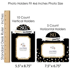 Big Dot Of Happiness Adult 80th Birthday - Gold - Birthday Party Picture Centerpiece Sticks - Photo Table Toppers - 15 Pieces -Party Planers Store GUEST 9f82e908 d479 4ab5 8b12 869fa0841a77