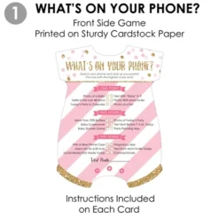 Big Dot Of Happiness Little Princess Crown - 2-in-1 Pink And Gold Princess Baby Shower Cards - Activity Duo Games - Set Of 20 -Party Planers Store GUEST 9fe2c307 f141 425e 9daf 88f9430465a7