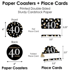 Big Dot Of Happiness Adult 40th Birthday - Gold - Birthday Party Paper Charger & Table Decorations Chargerific Kit For 8 13 Big Dot Of Happiness Adult 40th Birthday - Gold - Birthday Party Paper Charger & Table Decorations Chargerific Kit For 8 -Party Planers Store GUEST a06c1638 07cc 4864 9318 06e6c67fe932