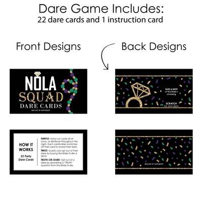 Big Dot Of Happiness Nola Bride Squad - New Orleans Bachelorette Party Game Scratch Off Dare Cards - 22 Count 5 Big Dot Of Happiness Nola Bride Squad - New Orleans Bachelorette Party Game Scratch Off Dare Cards - 22 Count - Image 3