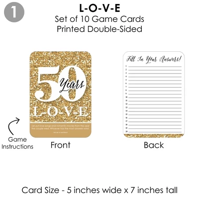 Big Dot Of Happiness We Still Do - 50th Wedding Anniversary - 4 Anniversary Party Games - 10 Cards Each - Gamerific Bundle 5 Big Dot Of Happiness We Still Do - 50th Wedding Anniversary - 4 Anniversary Party Games - 10 Cards Each - Gamerific Bundle - Image 3