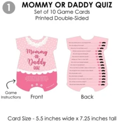 Big Dot Of Happiness Baby Girl - 4 Pink Baby Shower Games - 10 Cards Each - Gamerific Bundle -Party Planers Store GUEST a36a60eb d291 42d3 b757 49a88d6472a0