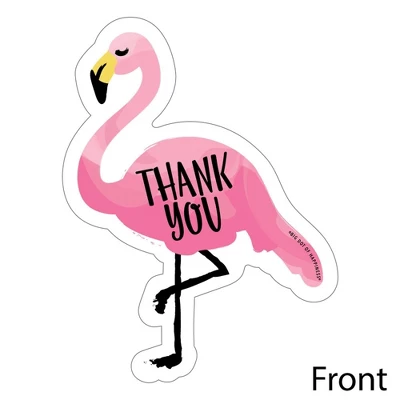 Big Dot Of Happiness Pink Flamingo - Shaped Thank You Cards - Tropical Summer Party Thank You Note Cards With Envelopes - Set Of 12 4 Big Dot Of Happiness Pink Flamingo - Shaped Thank You Cards - Tropical Summer Party Thank You Note Cards With Envelopes - Set Of 12 - Image 2
