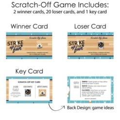 Big Dot Of Happiness Strike Up The Fun - Bowling - Birthday Party Or Baby Shower Party Game Scratch Off Cards - 22 Count -Party Planers Store GUEST a3caca58 301f 4429 a83c a860e552216f
