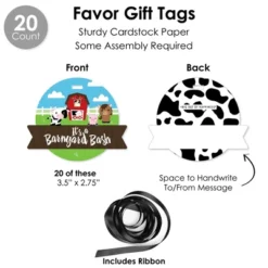 Big Dot Of Happiness Farm Animals - Barnyard Baby Shower Or Birthday Party Favors And Cupcake Kit - Fabulous Favor Party Pack - 100 Pieces -Party Planers Store GUEST a4a2da17 365e 4840 8c6b abdc03138cde