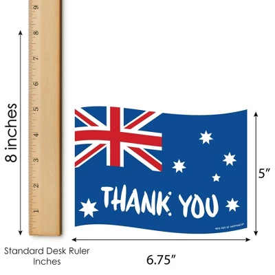 Big Dot Of Happiness Australia Day - Shaped Thank You Cards - G'Day Mate Aussie Party Thank You Note Cards With Envelopes - Set Of 12 6 Big Dot Of Happiness Australia Day - Shaped Thank You Cards - G'Day Mate Aussie Party Thank You Note Cards With Envelopes - Set Of 12 - Image 4