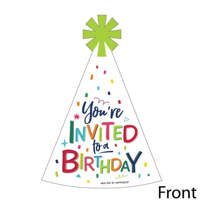 Big Dot Of Happiness Cheerful Happy Birthday - Shaped Fill-in Invitations - Colorful Birthday Party Invitation Cards With Envelopes - Set Of 12 3 Big Dot Of Happiness Cheerful Happy Birthday - Shaped Fill-in Invitations - Colorful Birthday Party Invitation Cards With Envelopes - Set Of 12