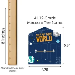 Big Dot Of Happiness Blast Off To Outer Space - Rocket Ship Baby Shower Or Birthday Party Game Pickle Cards - Pull Tabs 3-in-a-Row - Set Of 12 -Party Planers Store GUEST a6538acd 5814 4f58 a2b1 5ba107d6d20c