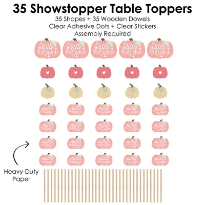 Big Dot Of Happiness Girl Little Pumpkin - Fall Birthday Party Or Baby Shower Centerpiece Sticks - Showstopper Table Toppers - 35 Pieces 6 Big Dot Of Happiness Girl Little Pumpkin - Fall Birthday Party Or Baby Shower Centerpiece Sticks - Showstopper Table Toppers - 35 Pieces - Image 4