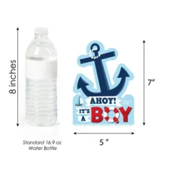 Big Dot Of Happiness Ahoy It's A Boy - Anchor Decorations DIY Nautical Baby Shower Essentials - Set Of 20 -Party Planers Store GUEST a7a83a70 2ca6 4a76 bfbc 5ede5b055295