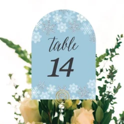 Big Dot Of Happiness Winter Wonderland - Snowflake Holiday Party And Winter Wedding Double-Sided 5 X 7 Inches Cards - Table Numbers - 1-20 -Party Planers Store GUEST a7aafa89 d9a8 4899 96f3 4d39c62482fa