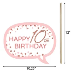 Big Dot Of Happiness Funny 10th Pink Rose Gold Birthday - Happy Birthday Party Photo Booth Props Kit - 10 Piece -Party Planers Store GUEST a80449ba 77d0 4a15 b9cb ea8e7ecbca50