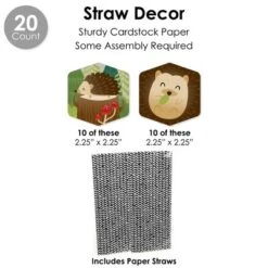 Big Dot Of Happiness Forest Hedgehogs - Woodland Birthday Party Or Baby Shower Favors And Cupcake Kit - Fabulous Favor Party Pack - 100 Pieces -Party Planers Store GUEST a810d9e0 a192 4226 a5b0 d620000bdfdb