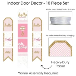 Big Dot Of Happiness Hello Little One - Pink And Gold - Hanging Vertical Paper Door Banners - Girl Baby Shower Wall Decoration Kit - Indoor Door Decor -Party Planers Store GUEST a82641d7 06dc 4c1f a312 16a721dbb5a7