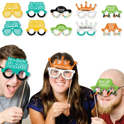 Big Dot Of Happiness Still Got Class Glasses - Paper Card Stock High School Reunion Party Photo Booth Props Kit - 10 Count 3 Big Dot Of Happiness Still Got Class Glasses - Paper Card Stock High School Reunion Party Photo Booth Props Kit - 10 Count