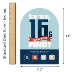 Big Dot Of Happiness Boy 16th Birthday - Sweet Sixteen Birthday Party Scavenger Hunt - 1 Stand And 48 Game Pieces - Hide And Find Game 12 Big Dot Of Happiness Boy 16th Birthday - Sweet Sixteen Birthday Party Scavenger Hunt - 1 Stand And 48 Game Pieces - Hide And Find Game -Party Planers Store GUEST a87ff2be 7b62 418e ab1e deb67e8833da