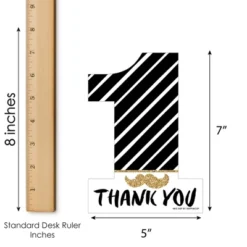 Big Dot Of Happiness 1st Birthday Little Mr. Onederful - Shaped Thank You Cards - Boy First Birthday Party Note Cards With Envelopes - Set Of 12 -Party Planers Store GUEST ac23d8af 57a3 4c0e a6bb 892856f8d655