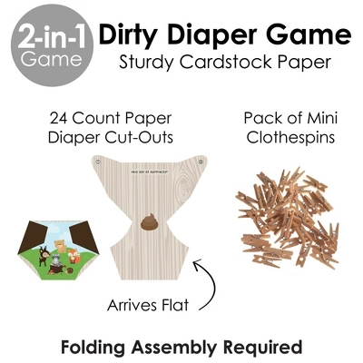 Big Dot Of Happiness Woodland Creatures - Baby Shower Conversation Starter - 2-in-1 Dirty Diaper Game - Set Of 24 5 Big Dot Of Happiness Woodland Creatures - Baby Shower Conversation Starter - 2-in-1 Dirty Diaper Game - Set Of 24 - Image 3