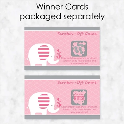 Big Dot Of Happiness Pink Elephant - Girl Baby Shower Or Birthday Party Game Scratch Off Cards - 22 Count 4 Big Dot Of Happiness Pink Elephant - Girl Baby Shower Or Birthday Party Game Scratch Off Cards - 22 Count - Image 2