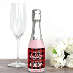 Big Dot Of Happiness Flannel Fling Before The Ring - Mini Wine & Champagne Bottle Label Stickers - Buffalo Plaid Bachelorette Party Favor Gift - 16 Ct -Party Planers Store GUEST ad3d7b51 a881 4f0e 91f3 b57937dd6a85