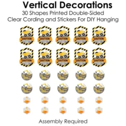 Big Dot Of Happiness Dig It - Construction Party Zone - Baby Shower Or Birthday Party DIY Backdrop - Hanging Vertical Decorations - 30 Pieces -Party Planers Store GUEST ad3e8b3e f24b 4828 b354 a8c16dc3b036