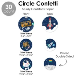 Big Dot Of Happiness Blast Off To Outer Space - Rocket Ship Baby Shower Or Birthday Party Supplies Decoration Kit - Decor Galore Party Pack - 51 Pc -Party Planers Store GUEST ad3ef525 575e 411f b35d eadbc946298a