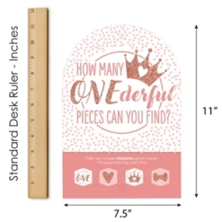 Big Dot Of Happiness 1st Birthday Little Miss Onederful - Girl First Birthday Party Scavenger Hunt - 1 Stand And 48 Game Pieces - Hide And Find Game -Party Planers Store GUEST add90189 7335 49b8 bda4 b0672555f359