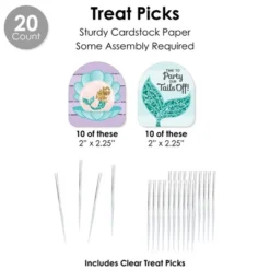 Big Dot Of Happiness Let's Be Mermaids - Baby Shower Or Birthday Party Favors And Cupcake Kit - Fabulous Favor Party Pack - 100 Pieces -Party Planers Store GUEST aee36bd0 06c6 4208 b3ab fc4877c6f5c4